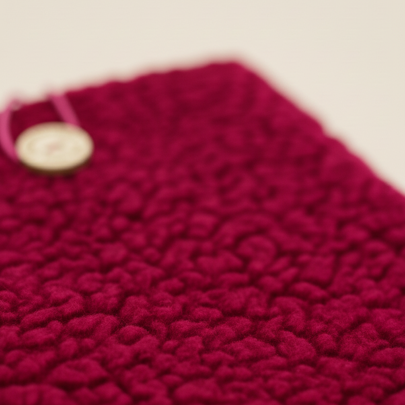 Funda ovejita fucsia.