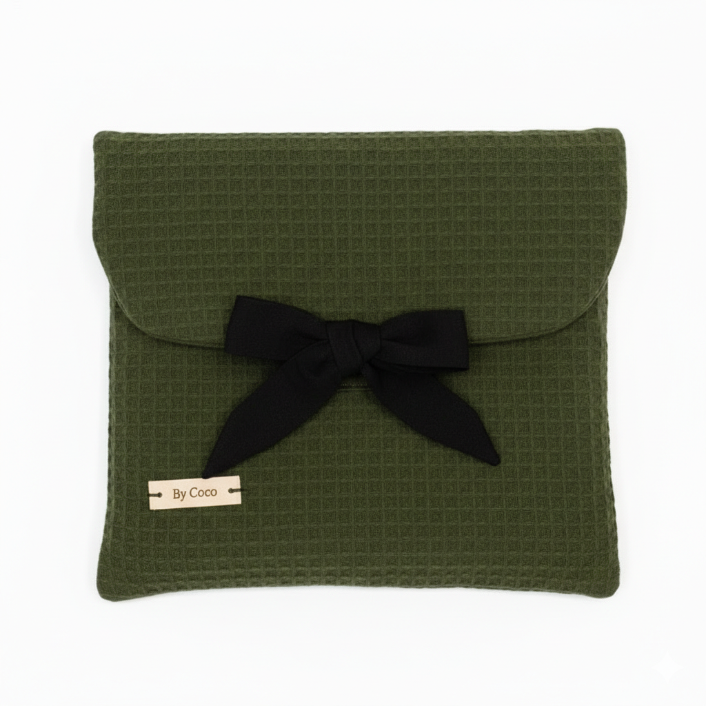 Funda Sobre con Lazo Gofre Verde