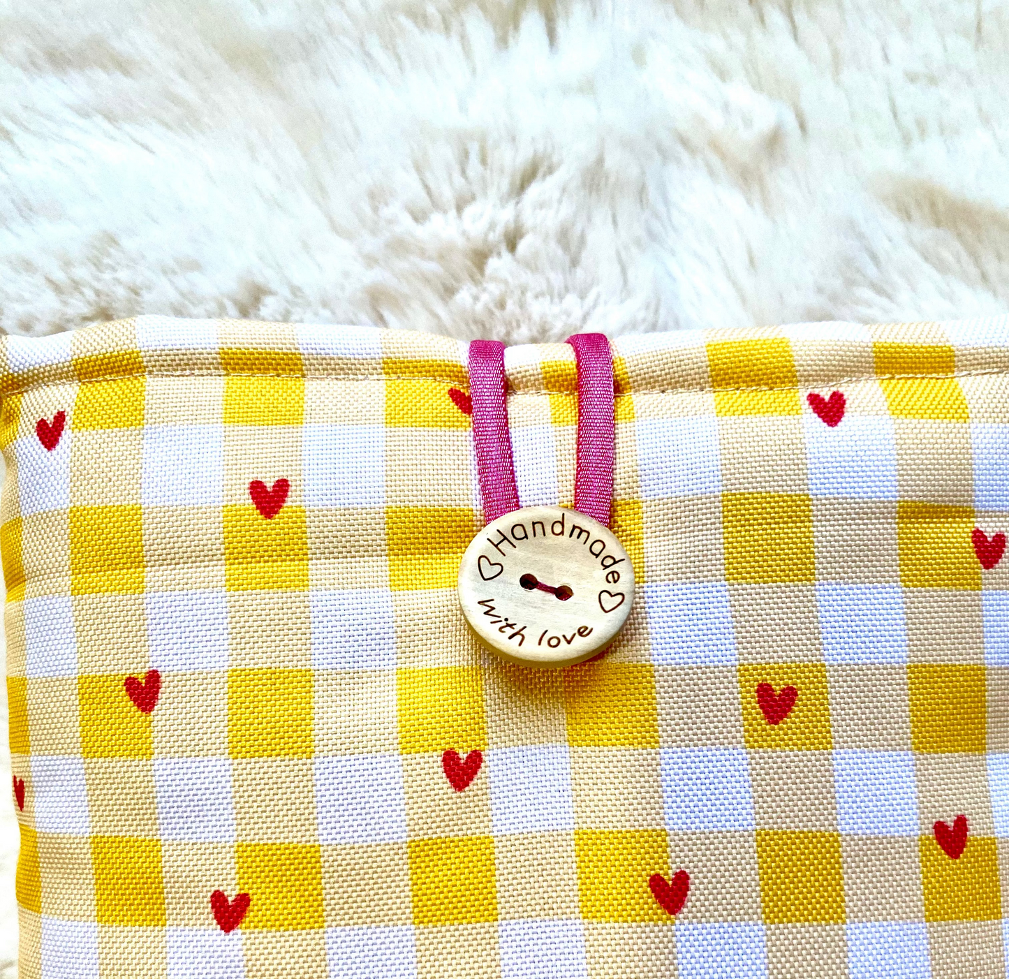 Funda IMPERMEABLE Vichy Corazones